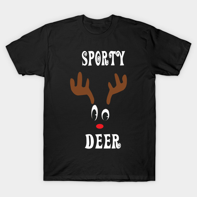 Sporty Reindeer Deer Red nosed Christmas Deer Hunting Hobbies Interests